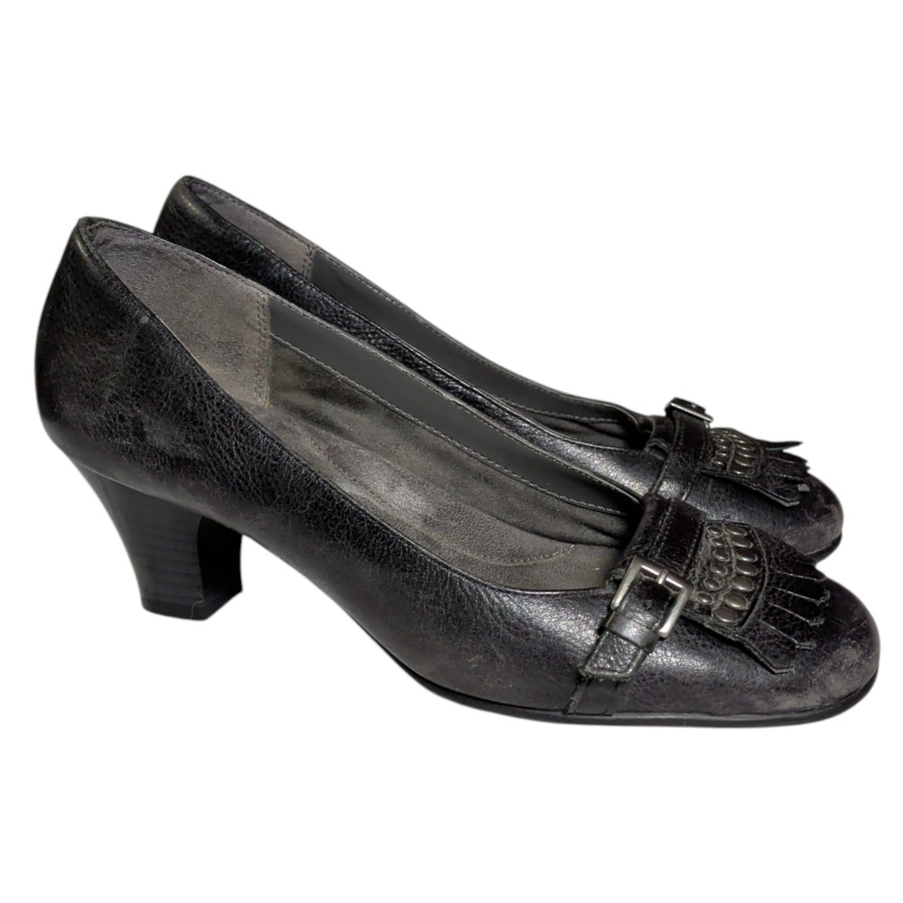 Aerosoles Shoes Heels Women's Size 8.5M Black Leather Goth Emo Y2K  Marionette